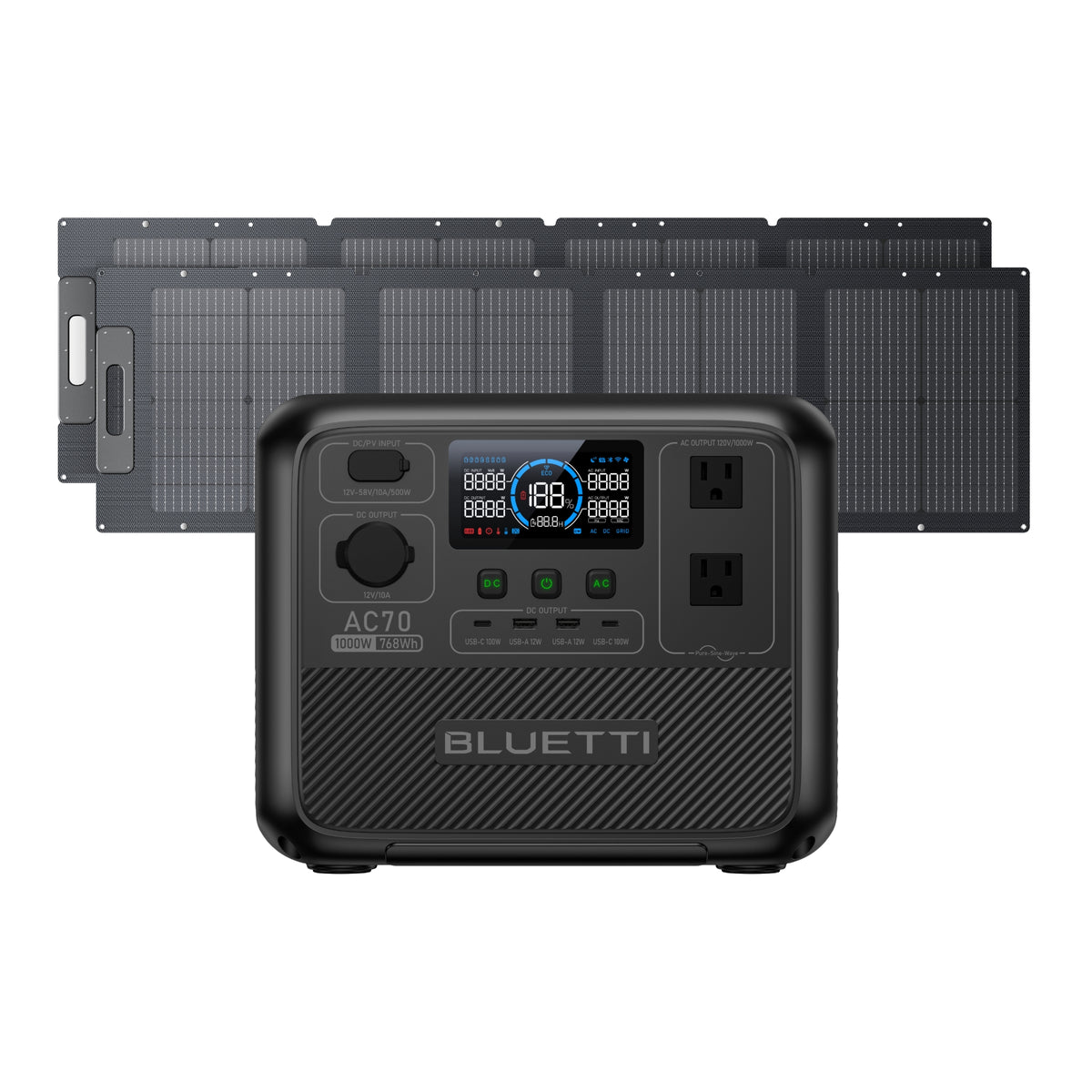 BLUETTI AC70 Portable Power Station | 1,000W, 768Wh