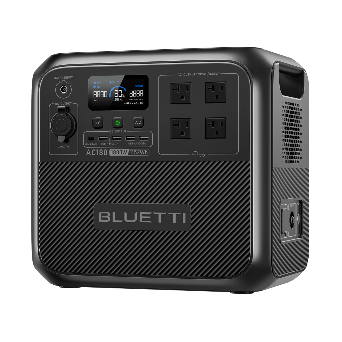 BLUETTI AC180 Solar Portable Power Station | 1,800W 1,152Wh