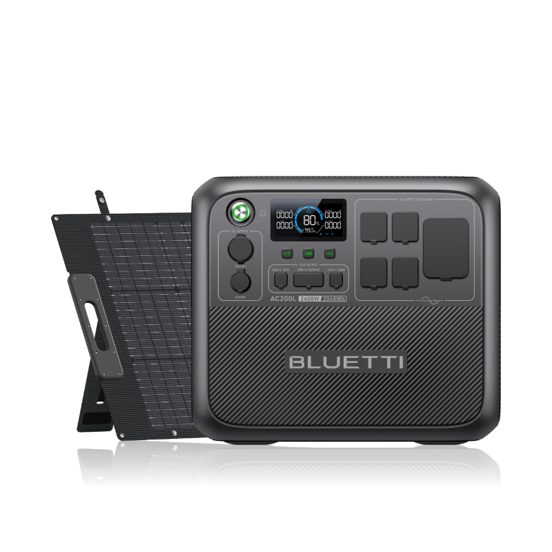 AC200L+2*100W | 2,400W, 2,048Wh, 200W Solar Kit