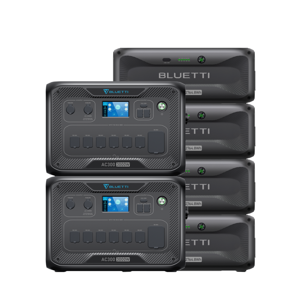 【Phased Out】BLUETTI 2*AC300+4*B300K | Home Battery Backup