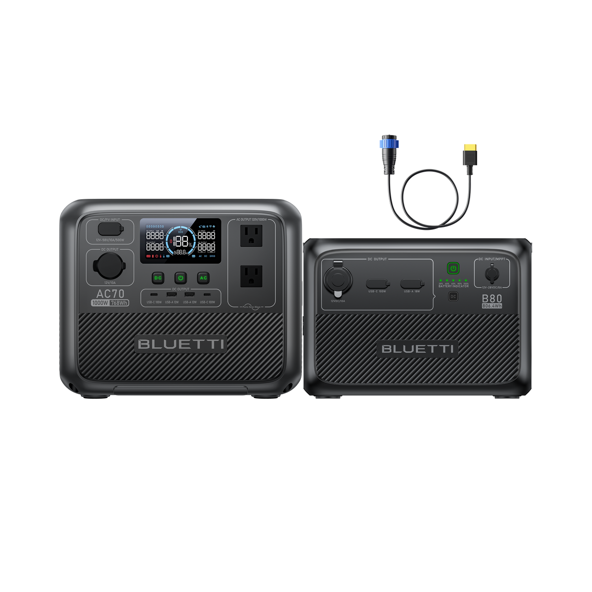 BLUETTI AC70 Portable Power Station | 1,000W, 768Wh