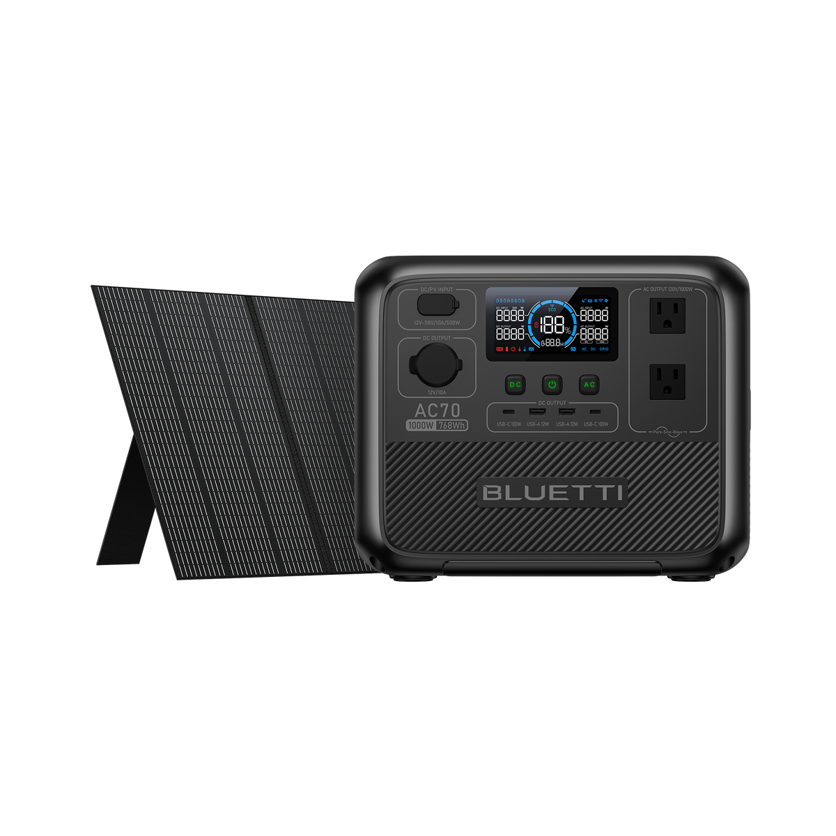 BLUETTI AC70 Portable Power Station | 1,000W, 768Wh