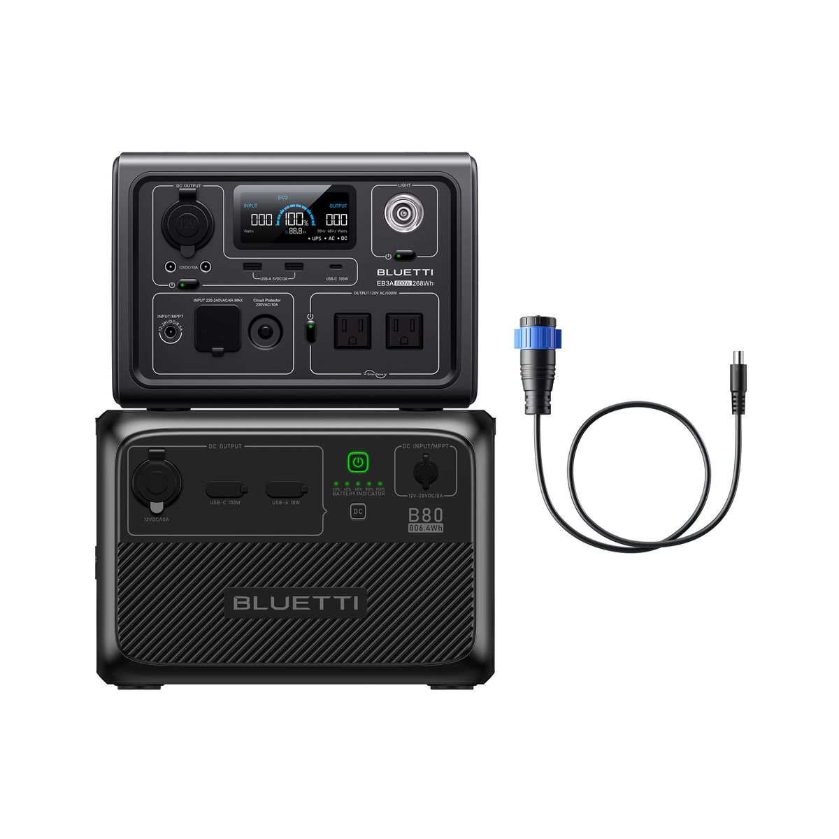 BLUETTI EB3A Portable Power Station | 600W 268Wh