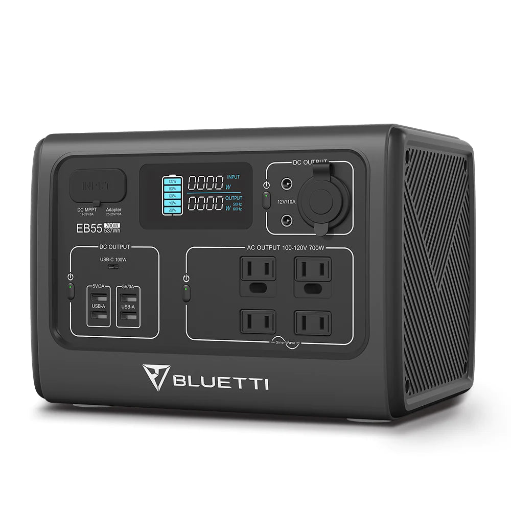 Refurbished BLUETTI EB55 Portable Power Station | 700W 537Wh