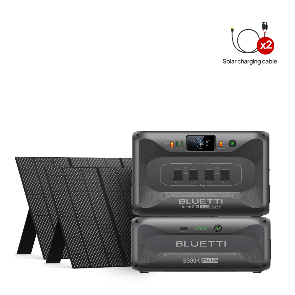 Apex 300 + B300K + 2 * 350W | 3 840W, 5 529,6 WH, kit de générateur solaire 700W