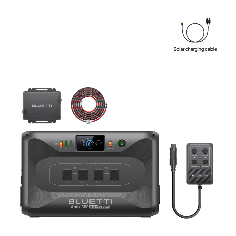 Apex 300+Charger 1+Hub D1 | 3,840W, 2,764.8Wh, 560W Charger, 700W DC Power Hub