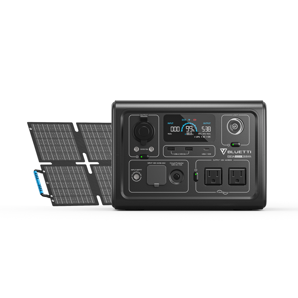 BLUETTI EB3A Portable Power Station | 600W 268Wh