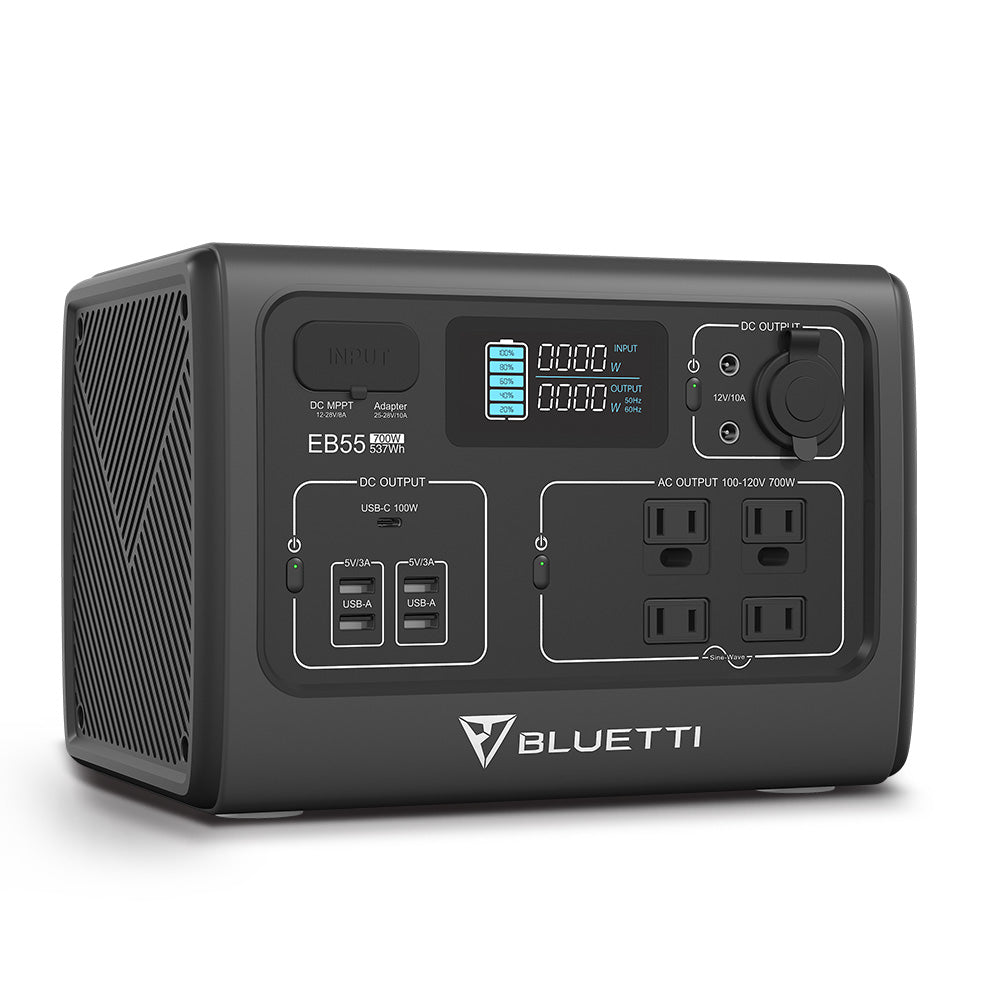 Refurbished BLUETTI EB55 Portable Power Station | 700W 537Wh
