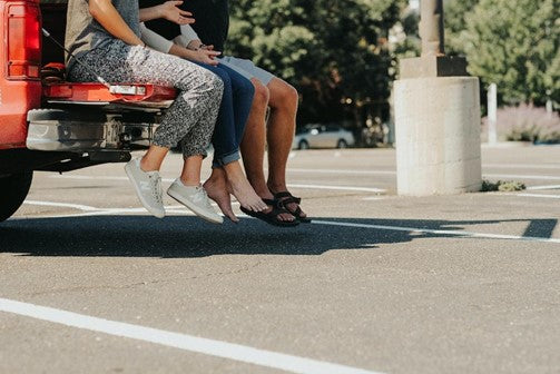 Portable solar panels for a tailgate party 