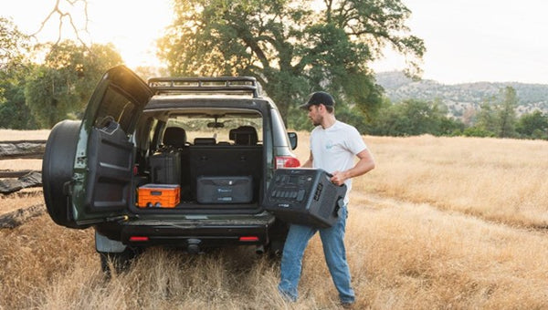 Picnic with Portable Solar Power Station