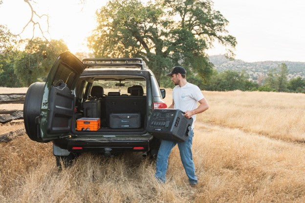 Picnic with Portable Solar Power Station