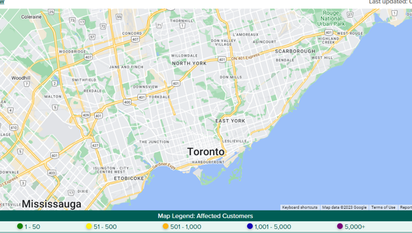 Check the Toronto Hydro Power Outage Map Today