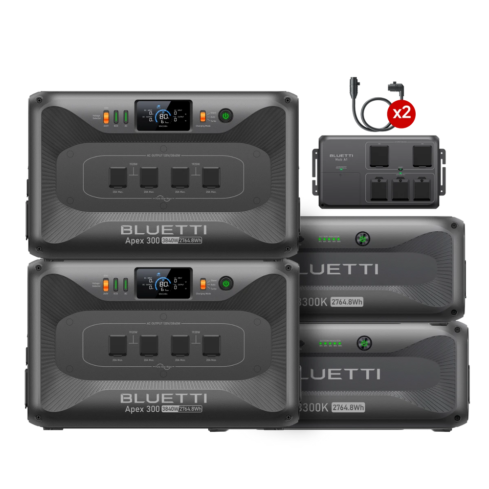 2*Apex 300+2*B300K+Hub A1 |  7,680W, 11,059.2Wh, Parallel Box