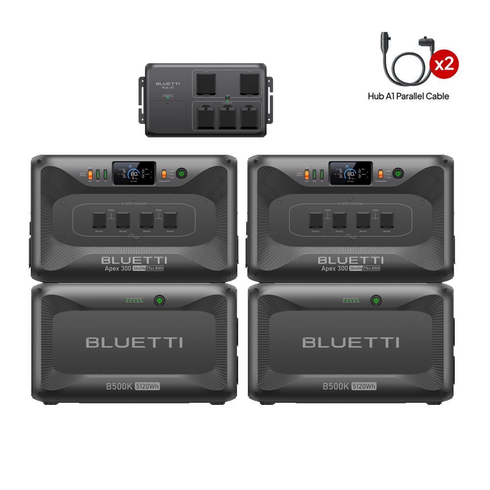 2*Apex 300+2*B500K+Hub A1 | 7,680W, 15,769.6Wh, Parallel Box