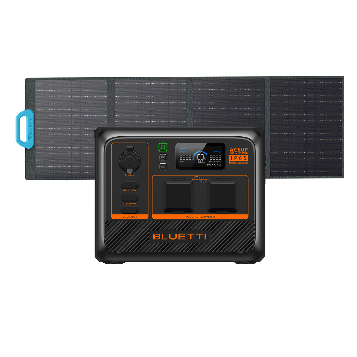 BLUETTI AC60P Portable Power Station | 600W 504Wh