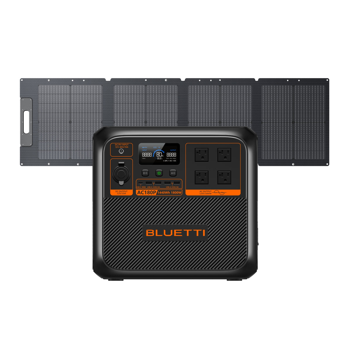 BLUETTI AC180P Solar Portable Power Station | 1,800W 1,440Wh