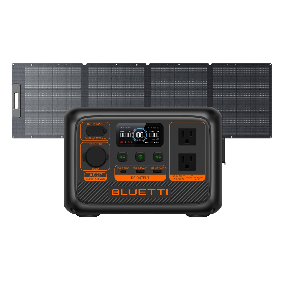 Centrale électrique portative BLUETTI AC2P | 300 W 230,4 Wh