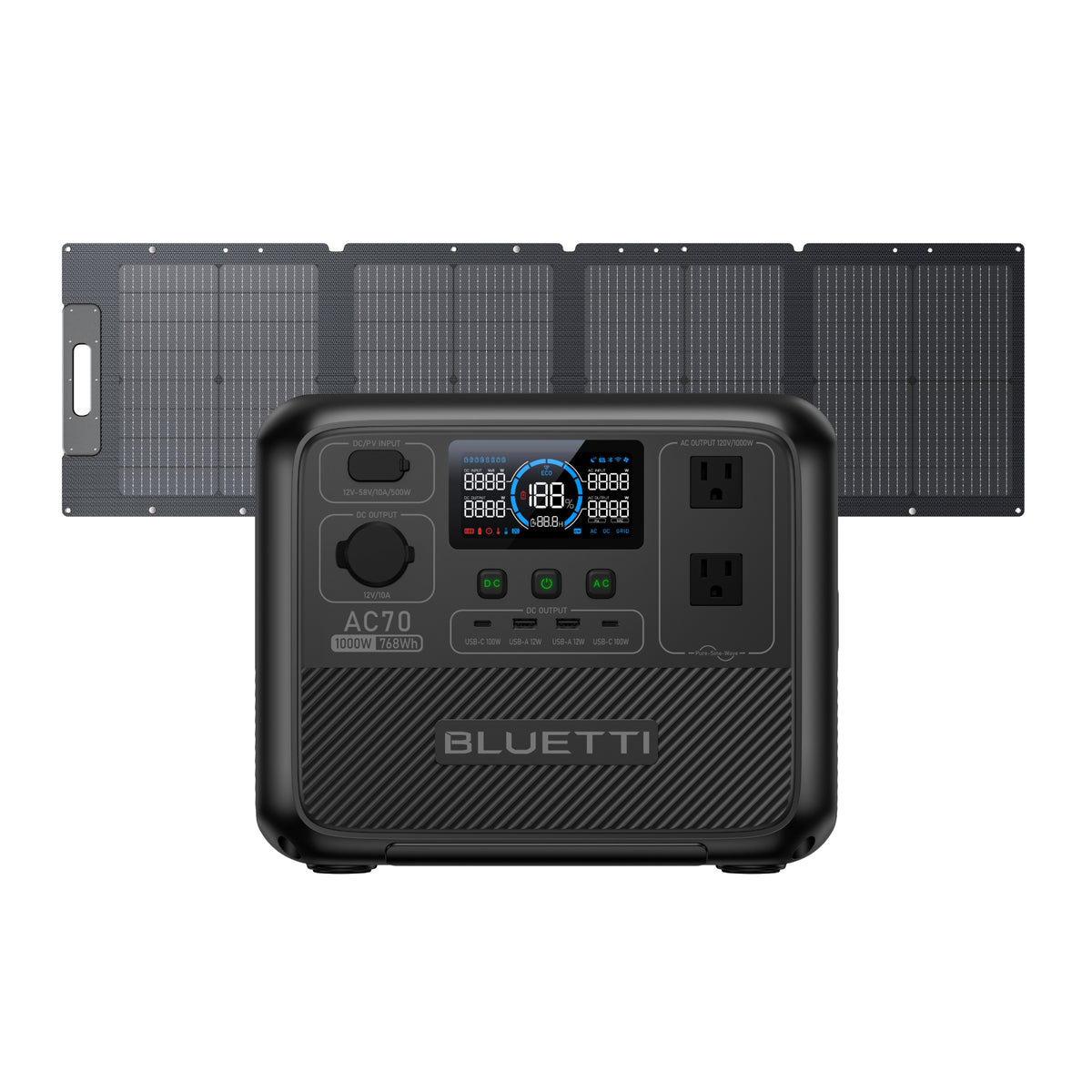 BLUETTI AC70 PORTÉE POWER SALOPAGE | 1 000W, 768Wh