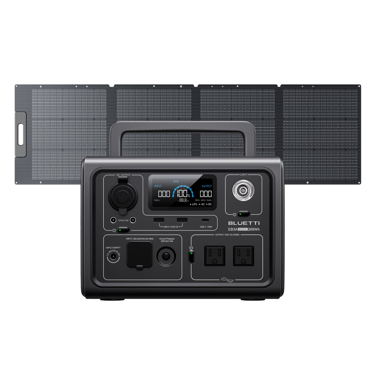 BLUETTI EB3A Portable Power Station | 600W 268Wh