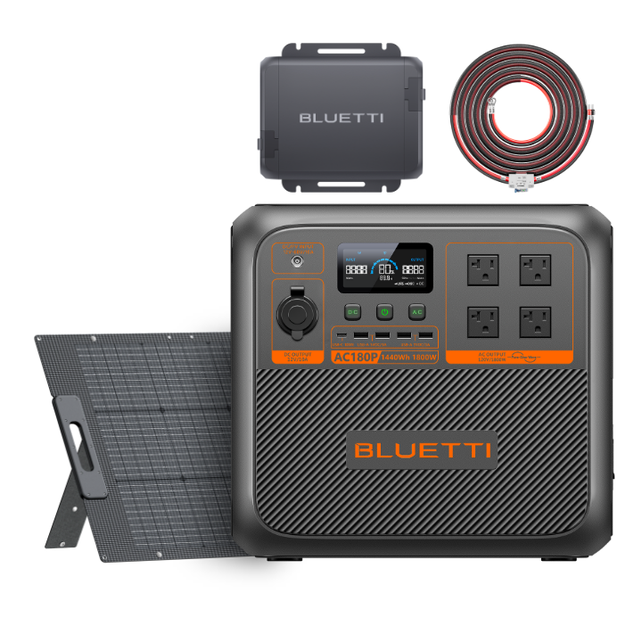 BLUETTI AC180P Solar Portable Power Station | 1,800W 1,440Wh