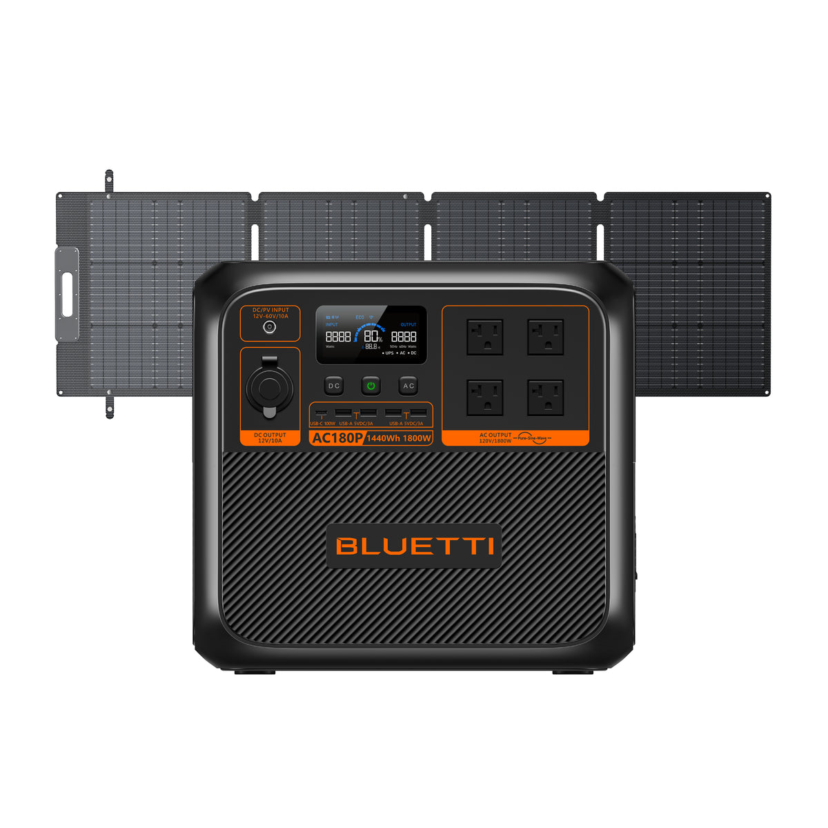 BLUETTI AC180P Solar Portable Power Station | 1,800W 1,440Wh