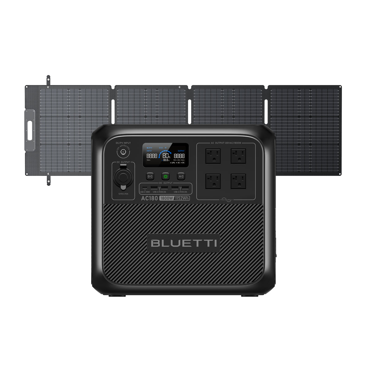 BLUETTI AC180 Solar Portable Power Station | 1,800W 1,152Wh