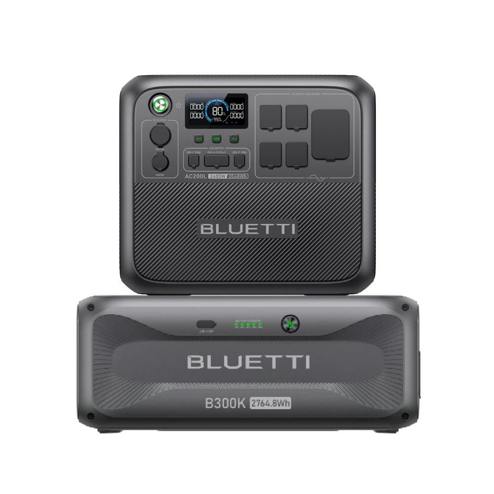 AC200L+B300K | 2,400W, 4,812.8Wh, Portable Power Station