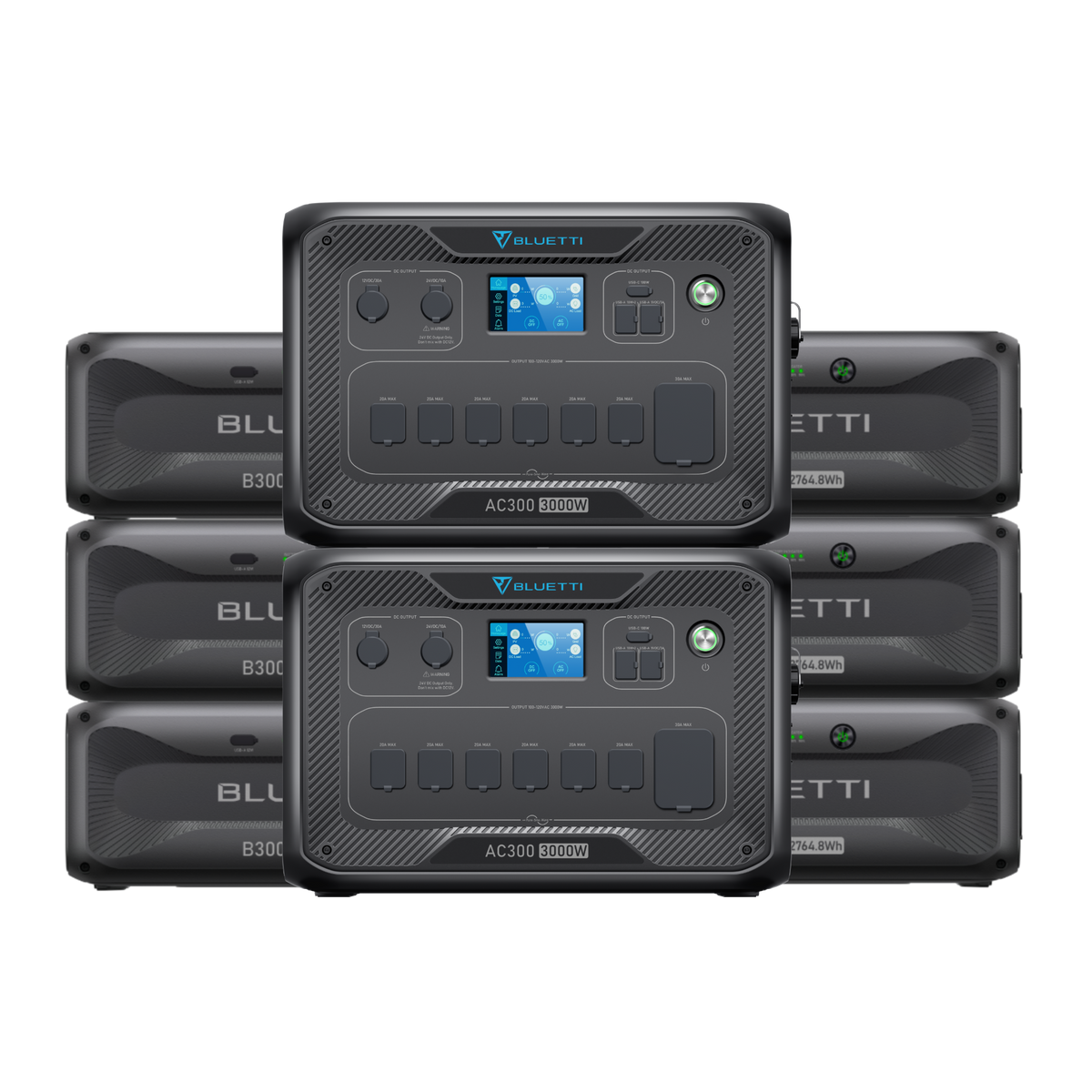 BLUETTI 2*AC300+6*B300K | Home Battery Backup