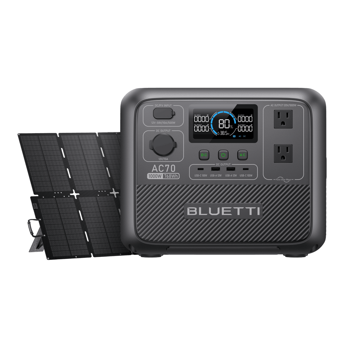 BLUETTI AC70 Portable Power Station | 1,000W, 768Wh