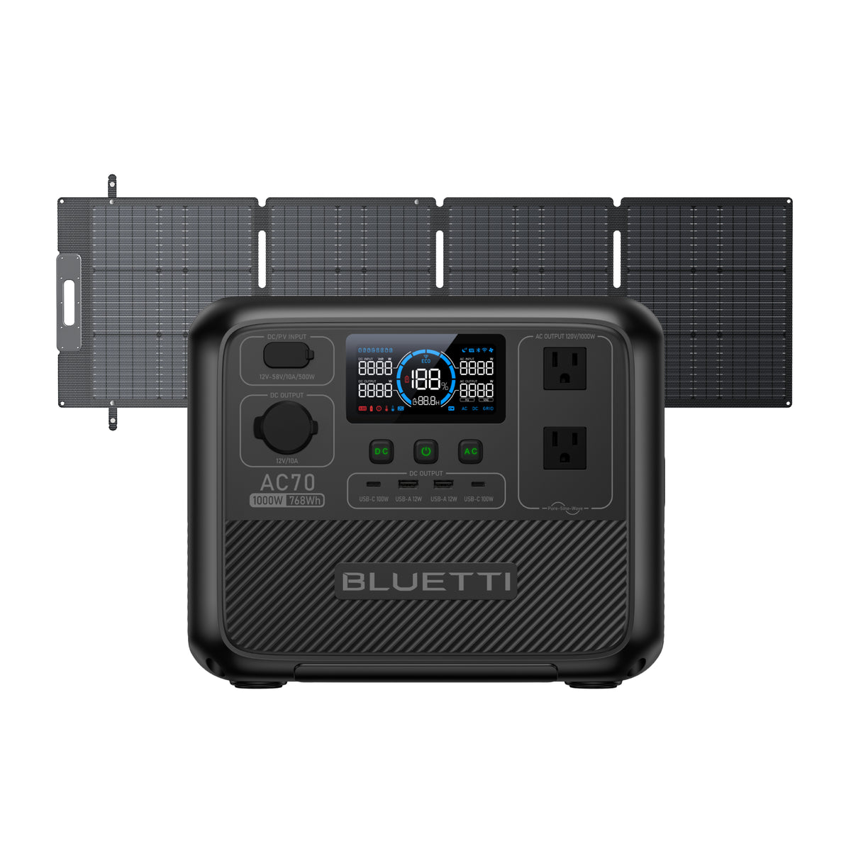 BLUETTI AC70 PORTÉE POWER SALOPAGE | 1 000W, 768Wh