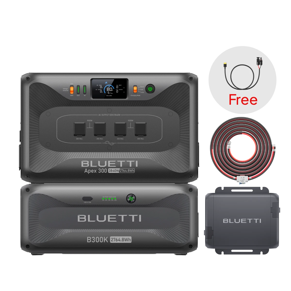 Apex 300+B300K+Charger 1 | 3,840W, 5,529.6Wh, 560W Alternator Charger