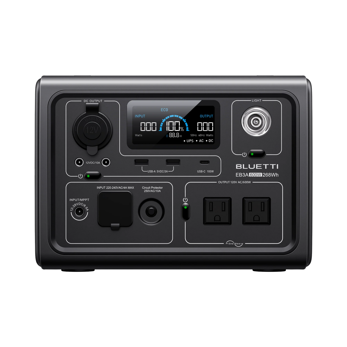 BLUETTI EB3A Portable Power Station | 600W 268Wh - BLUETTI CA