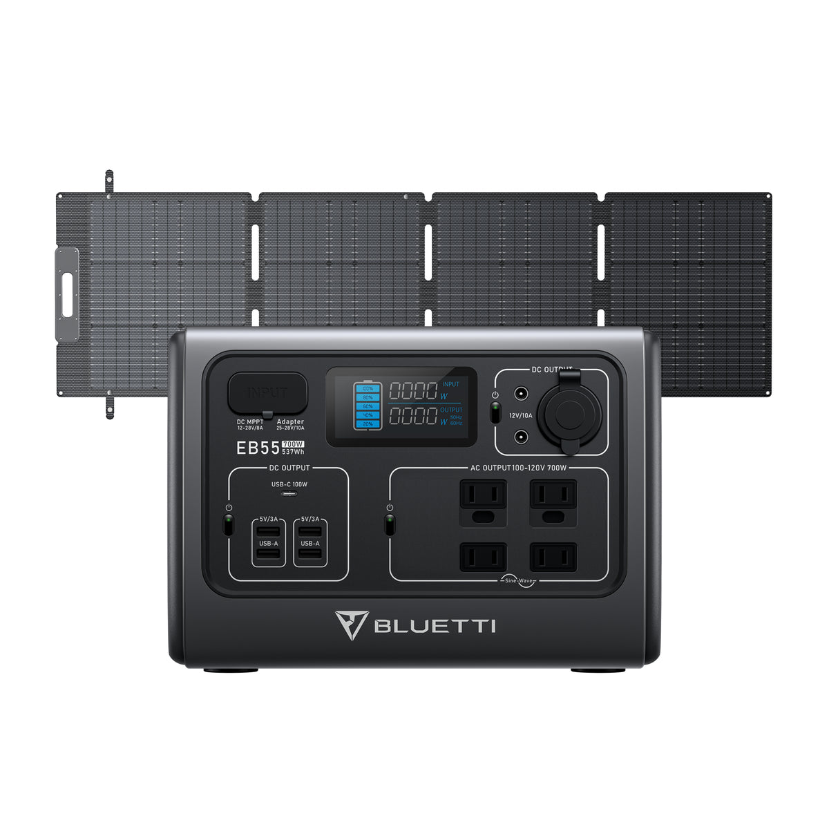 BLUETTI EB55+SP200L Solar Generator Kit