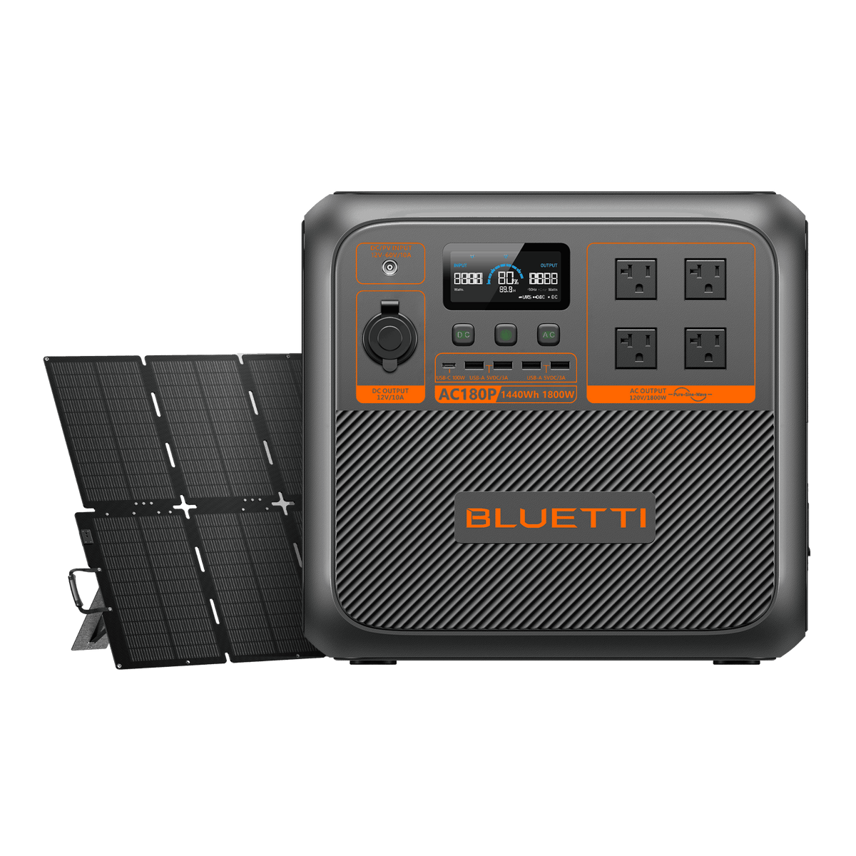 BLUETTI AC180P Solar Portable Power Station | 1,800W 1,440Wh