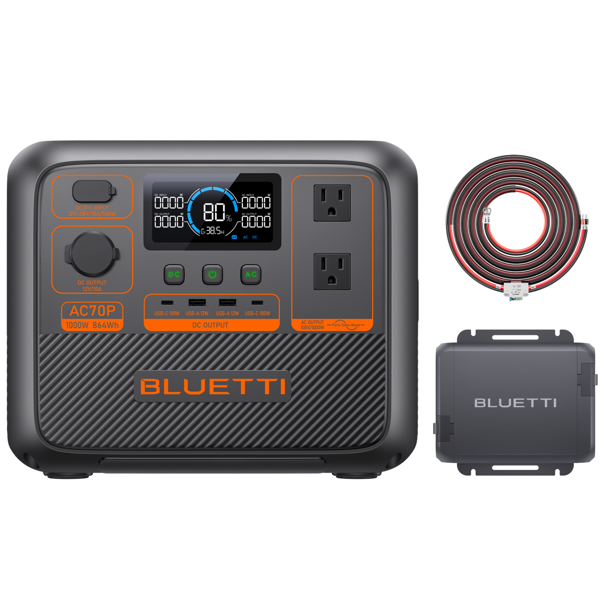 BLUETTI AC70P Portable Power Station | 1,000W 864Wh