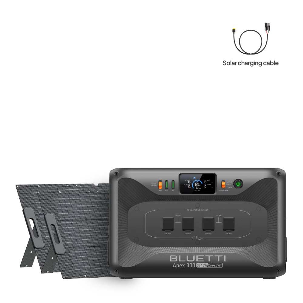 Apex 300+2*200W | 3,840W, 2,764.8Wh, 400W Solar Generator Kit