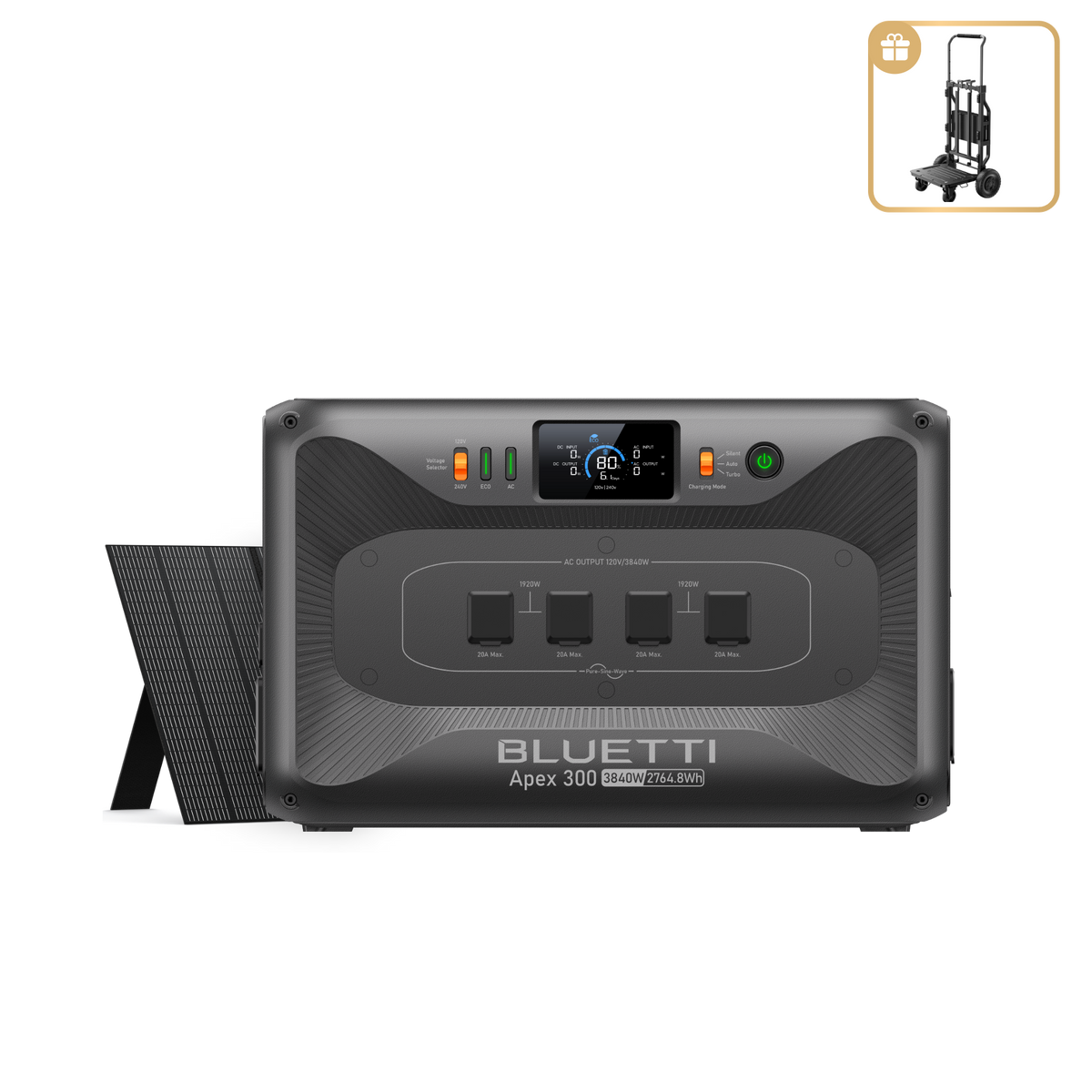Apex 300+350W | 3,840W, 2,764.8Wh, 350W Solar Generator Kit