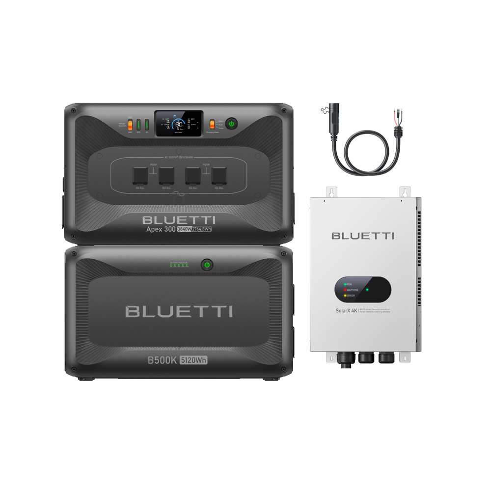 Apex 300+B500K+SolarX 4K | 3,840W, 7,884.80Wh, 4,000W Solar Charge Controller (500V Max.)