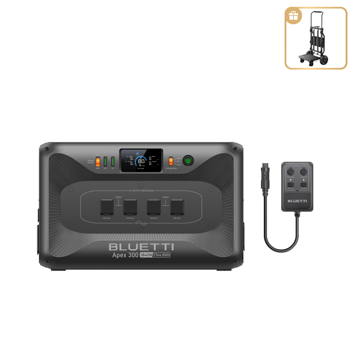 Apex 300+Hub D1 | 3,840W, 2,764.8Wh, 700W DC Power Hub