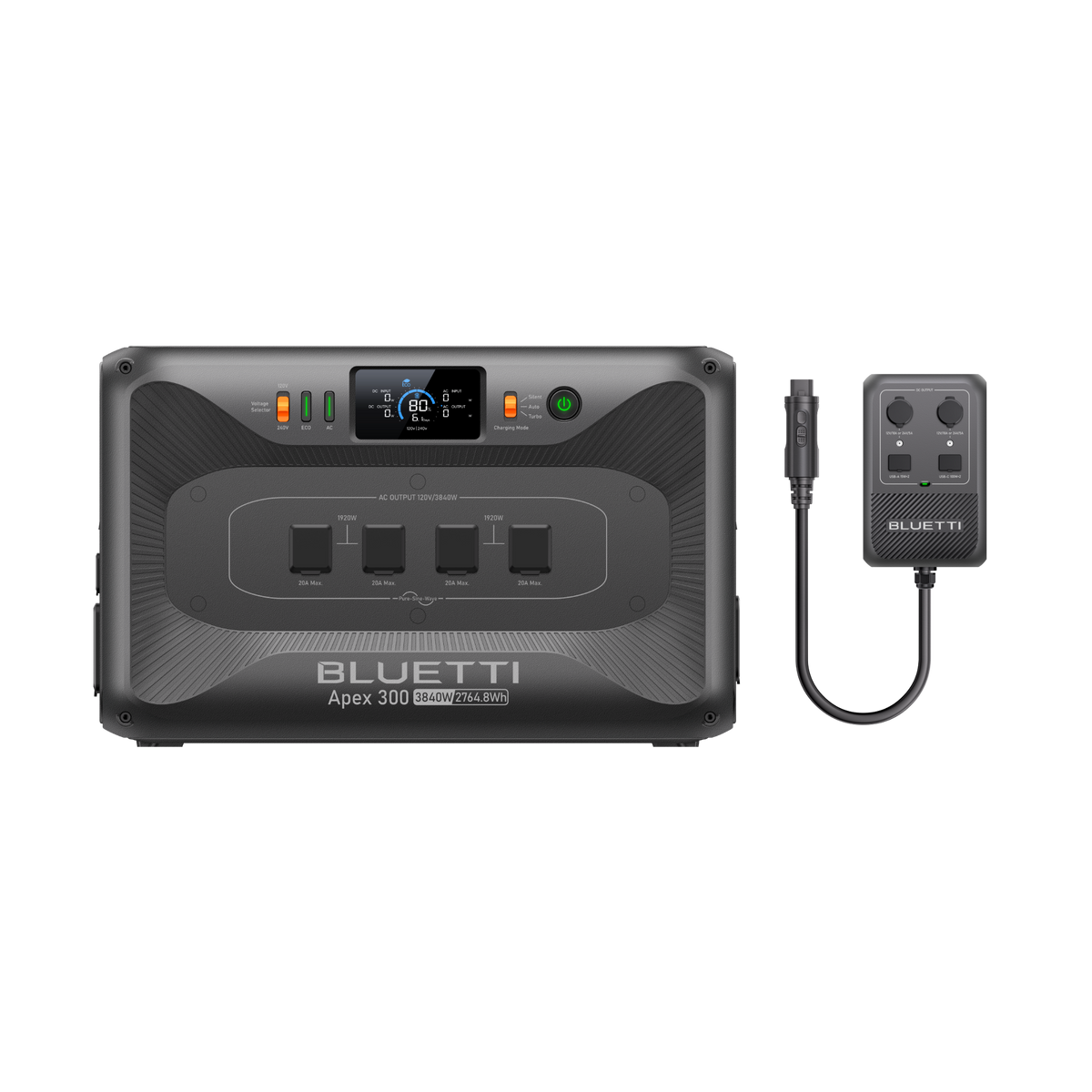 Apex 300+Hub D1 | 3,840W, 2,764.8Wh, 700W DC Power Hub