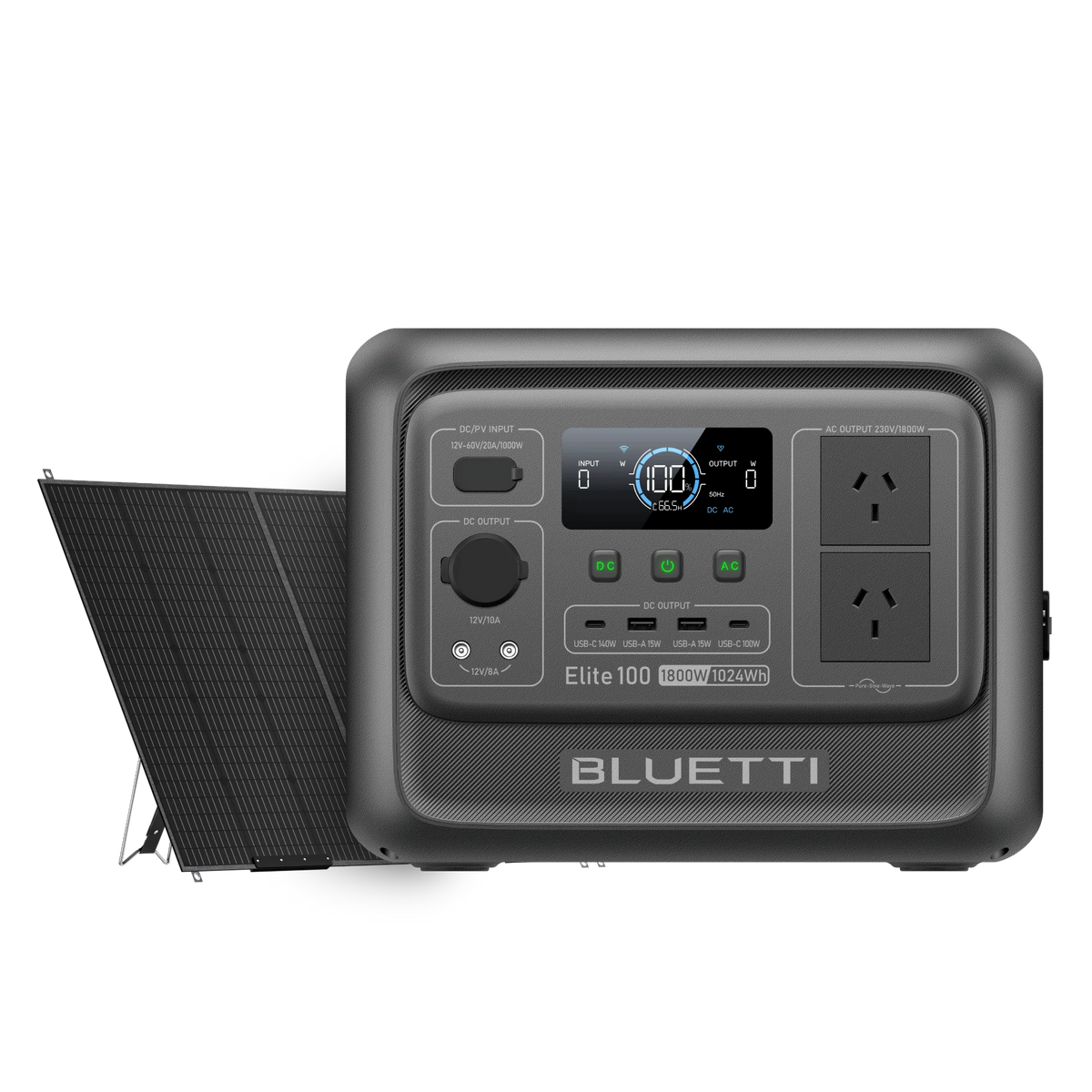 BLUETTI Elite 100 V2 (2025 New) Solar Generator, 1024Wh LFP Battery Backup w/ 4 1800W AC Outlets (3600W Surge)