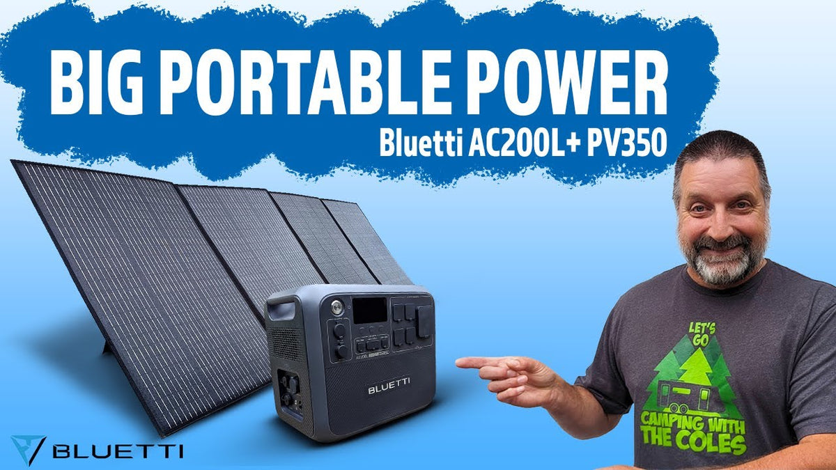 BIG PORTABLE POWER for RV Camping - Bluetti AC200L + PV350 Review