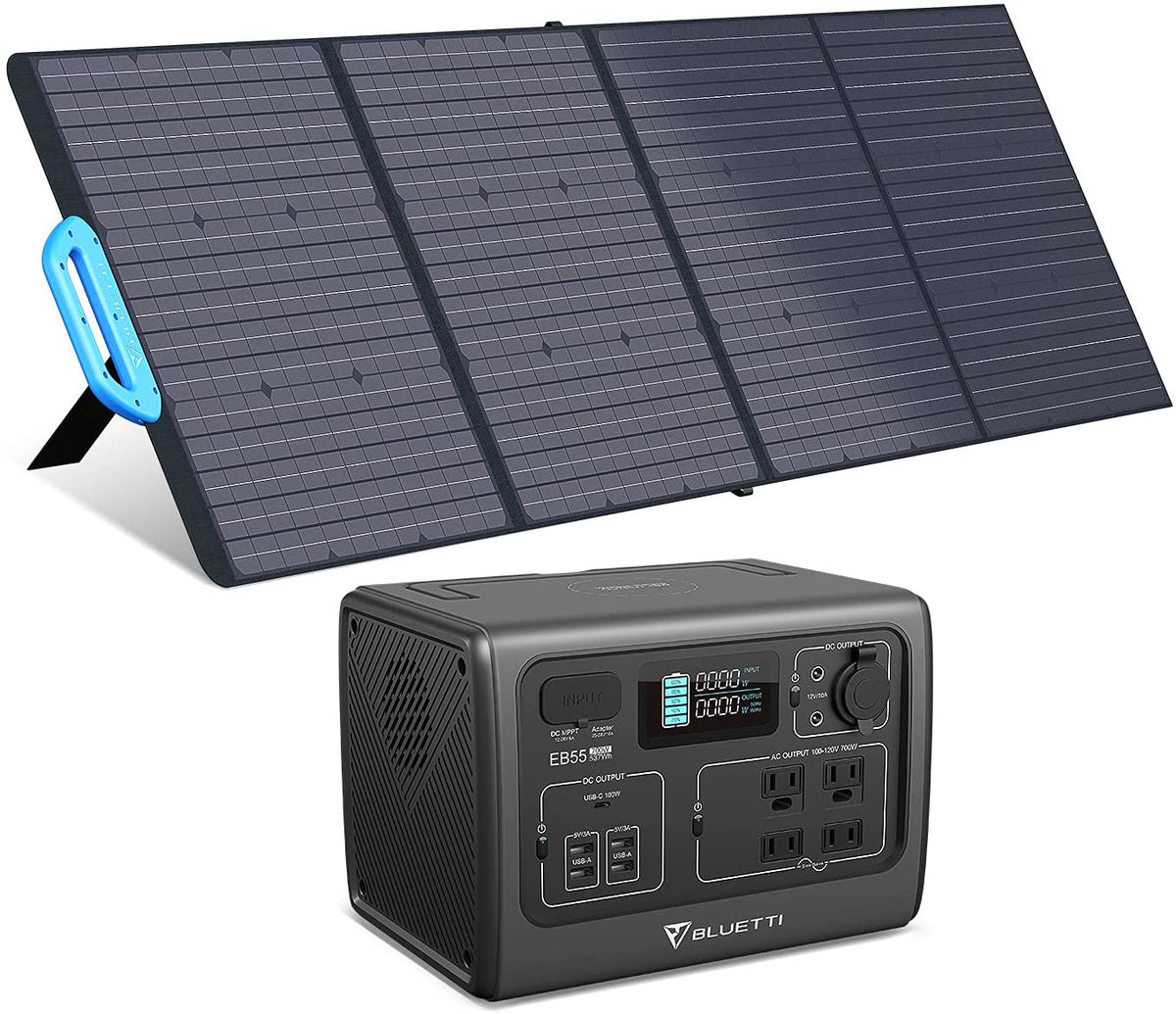 BLUETTI EB55+SP100L Solar Generator Kit