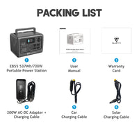 Centrale électrique portable BLUETTI EB55 remise à neuf | 700W 537Wh