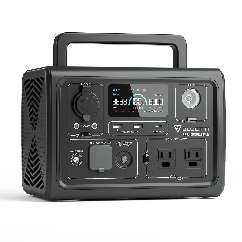 BLUETTI EB3A Portable Power Station 600W 268Wh BLUETTI CA